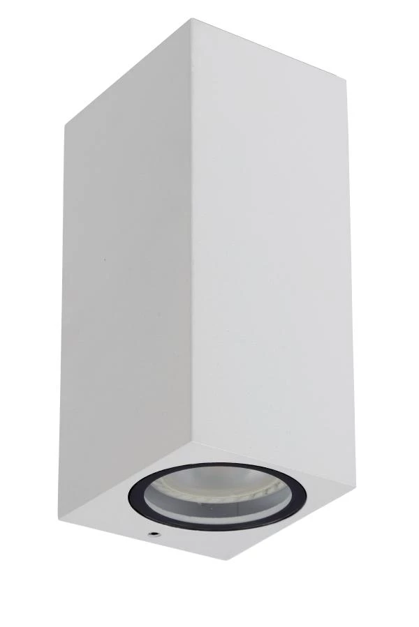 Lucide ZARO - Wandspot / Wandlamp Binnen/Buiten - 2xGU10 - IP44 - Wit - uit